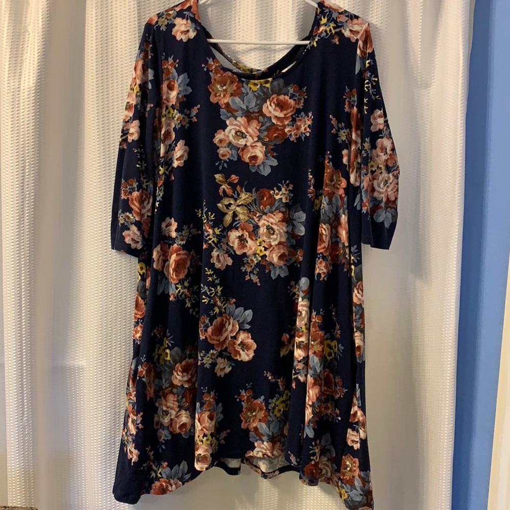 Blue floral dress
